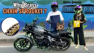 RE Meteor 350 Modification : Upgrading to Brass Chain & Sprocket for Smooth Riding!🔥