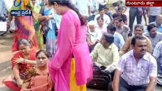 AP Secretariat employees Protest in Guntur over Bus services Issue
