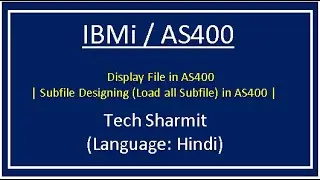 IBMi (AS400) - Subfile designing | subfile in as400 | subfile programming rpgle | loadall subfile |