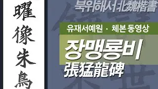 북위해서(北魏楷書) -장맹룡비(張猛龍碑), 曜像朱鳥間淵玄万壑中