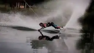 Slow Motion powerslide on the Obrien Format  wakeboarding Gnar productions JB ONeill