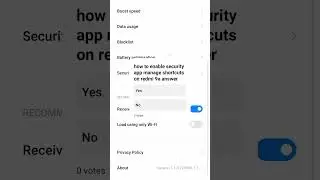 #how enable security app manage shortcuts on redmi 9a phone#
