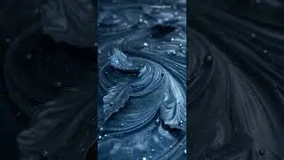Silver Leaves Floating on Deep Blue Water &ndash; Cinematic Macro 4K Visual &ndash; Footage Corner
