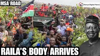 Uncontrollable Kenyans fill Mombasa Road as they escort Raila Odinga's body from JKIA