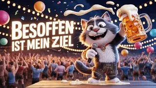Besoffen ist mein Ziel 🍺😹🔥 Die Party-Katze eskaliert komplett! Schlager, Bier & Vollrausch!