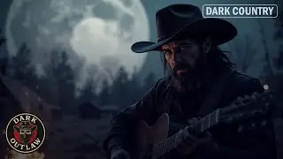 PALE MOON - Dark Country Music - Dark Outlaw Country Songs (LYRIC VIDEO)