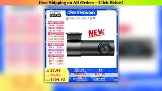 70mai Dash Cam M310 Plus 2K English Voice Control 1440P WDR Night Vision 24H Parking Surveillance