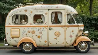 &ldquo;Cutest Vintage Camper Van Ever! 🌸 Retro 3-Wheeler Micro RV with Cozy Interior&rdquo;