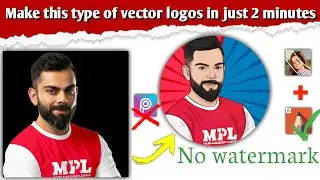 How make face vector logo in just 2 minute on mobile #vectorlogo #vectorart #star11