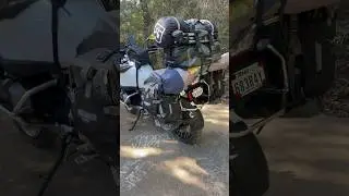 Adventure bike camping packing. #adventuremoto #motorcyclecamping #bmwmotorrad