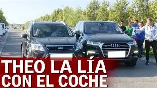 Theo la l&iacute;a con el coche en Valdebebas &iexcl;A punto de chocar! | Diario AS