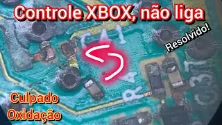 Controle Xbox não liga, parou do nada ... capacitor smd em curto por conta de oxidação, resolvido!!!