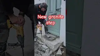 porcelain step #landscaping #howto #porcelain #granite #dewalt #cuttingskills #step ##construction