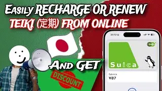 How to RECHARGE or RENEW MOBILE SUICA (TEIKI)定期from online /And get DISCOUNT ALSO #japan #subscribe