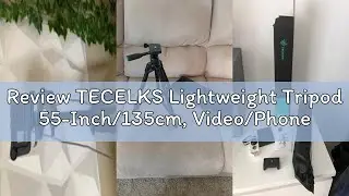 Review TECELKS Lightweight Tripod 55-Inch/135cm, Video/Phone/Light Camera Tripod Stand with Wireless
