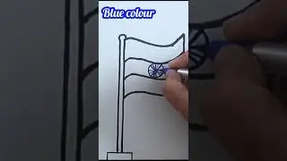 #shorts | how to draw flag | easy flag drawing | #drawing and #coloring | independenceday flag