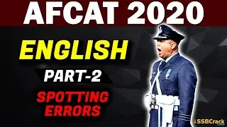 English Spotting of Errors | AFCAT 2020 - Part 2
