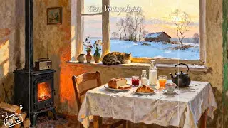 Relaxing vintage jazz morning in a cozy 1940s apartment  vintage oldies playing in another room