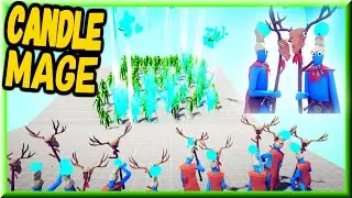 TABS - Candle Mage Army vs Every faction Army + Zombie Army - MODS GAMEPLAY