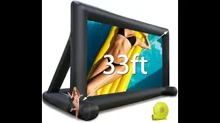 Yimukaka No-Seam Outdoor Projector Screen Review - Pros & Cons - 33ft inflatable movie screen