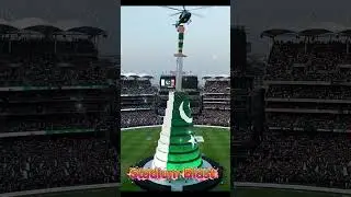 biggest cake cutting ceremony for 14 August in cricket stadium