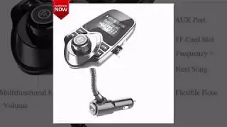 Nulaxy Bluetooth Car FM Transmitter Audio Adapter Receiver Wireless Handsfree