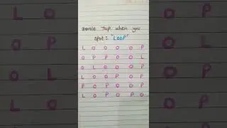 Double tap when you spot : LOOP #fun #art #writing #love #drawing #shorts #ytshorts