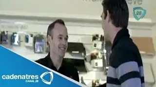 ¡¡¡VAYA BROMA!!! Andrés Iniesta se disfraza de empleado y provoca el asombro de compradores