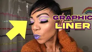 HOW TO DO GRAPHIC LINER EASY| GRAPHIC LINER 101|GRAPHIC LINER WOMEN OF COLOR| MAKEUP TUTORIAL SIMPLE
