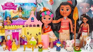 Exciting Unboxing with Disney Moana Toys Collection ASMR | Princess Belle's Gold Castle Playset