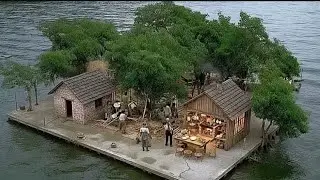 A Man Spent 365 Days Building a Crazy Floating Villa on Water (From Start to Finish) @7Asian 