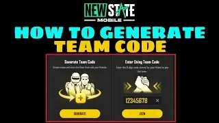 How To Generate Team Code In Pubg New State ? Create Team Code In New State Mobile Easily