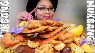 @StephLovesLove EATING A SEAFOOD BOIL WITH EXTREMELY LONG NAILS CHALLENGE  | Shai Snacks