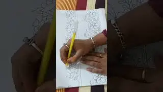 how to draw flowers for sharee / saree border flowers design