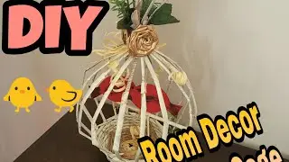 DIY - Room Decor craft idea🐥 Birdies Cage out of newspaper🐤🐤