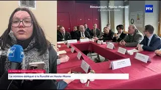 Le ministre d&eacute;l&eacute;gu&eacute; &agrave; la Ruralit&eacute; en Haute-Marne