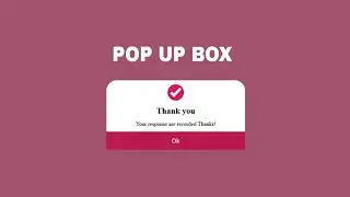 popup box HTML CSS Js/JD Tutorial