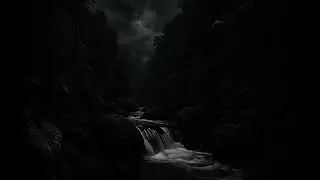 Night Forest River Soundscape | Peaceful Water Flow and Subtle Birds