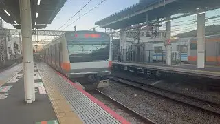 中央線　快速東京行　三鷹駅5番線発車