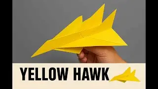 How to Make Yellow Hawk Paper Airplane | Easy A4 Fighter Jet Origami Tutorial | A4 Wonders