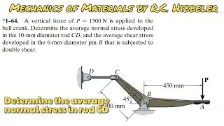 Determine the average normal stress in rod CD. | Mechanics of Materials | Engineers Academy
