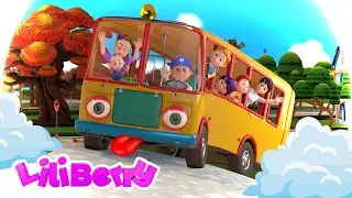 Wheels On The Bus With Counting Numbers Song | Liliberry Nursery Rhymes & Kids Songs