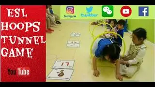 199 - Flashcards Game| Hoops tunnel |ESL game using Hula-hoops |Mux's ESL Games|