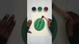 Watermelon Sand Art Coloring 🍉 | Satisfying ASMR #SandArt #ASMR