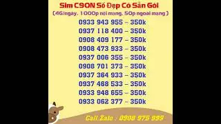 Sim C90N Miễn Ph&iacute; Th&aacute;ng Đầu, Số Đẹp Đầu 09.
