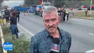 Cami&oacute;n aplasta una carroza f&uacute;nebre en Santa Catarina | Noticias MTY primera emisi&oacute;n