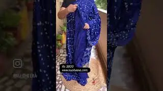 #puremodalsilk saree with all over #bandhani and lagdi patta pallu #rucheera