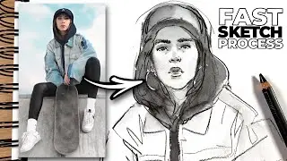 How I draw a figure | Croquis sketch with pencil | Full drawing process