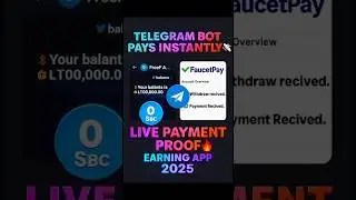 Telegram Bot Pays Instantly 💸 | Live Payment Proof on FaucetPay | Earning App 2025