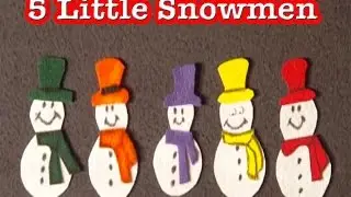 Winter preschool songs - 5 Little Snowmen song - littlestorybug